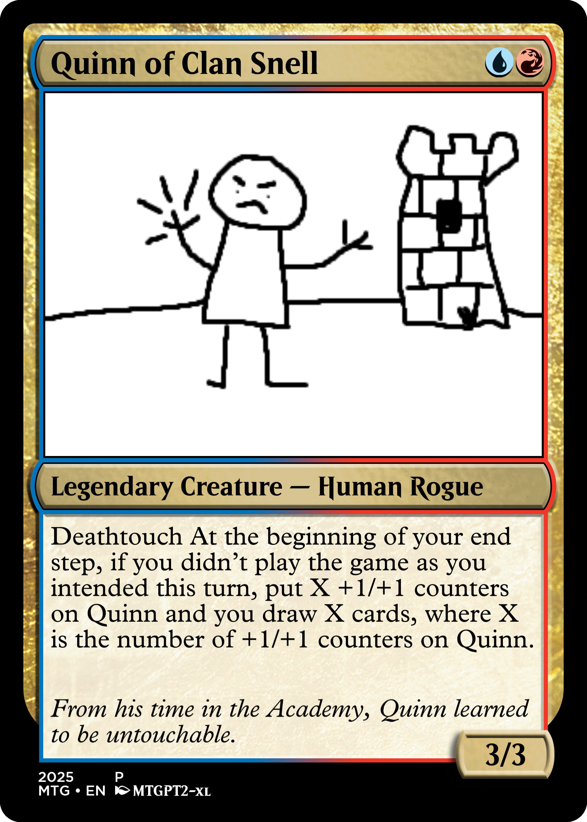 A custom MTG card, Quinn of Clan Snell